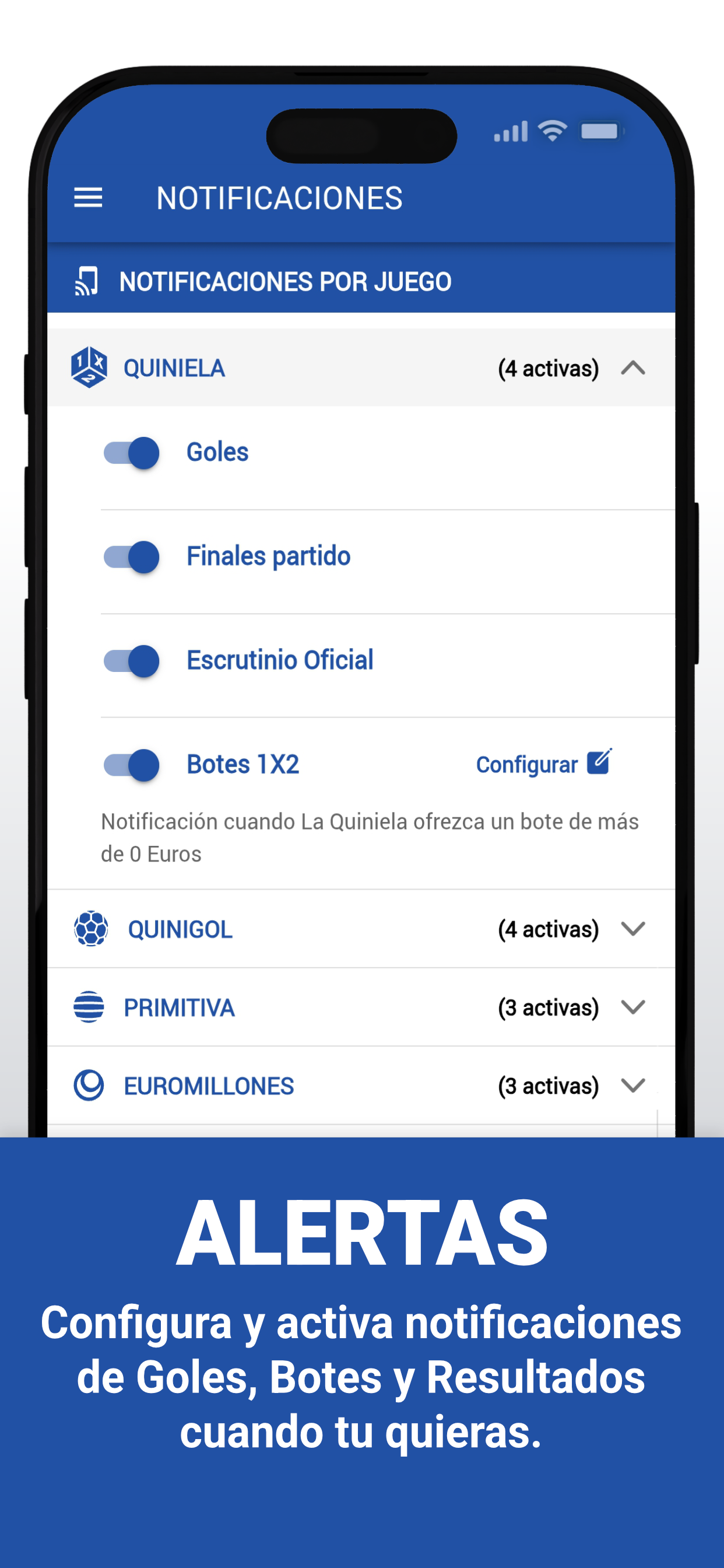 Premios Botes y Resultados
