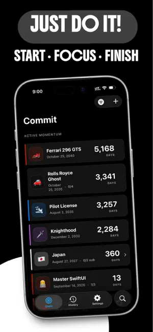 COMMIT: Dream Goal Planner screenshot 1