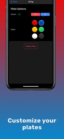 Barbell Calculator Gym Calc iPhone screenshot
