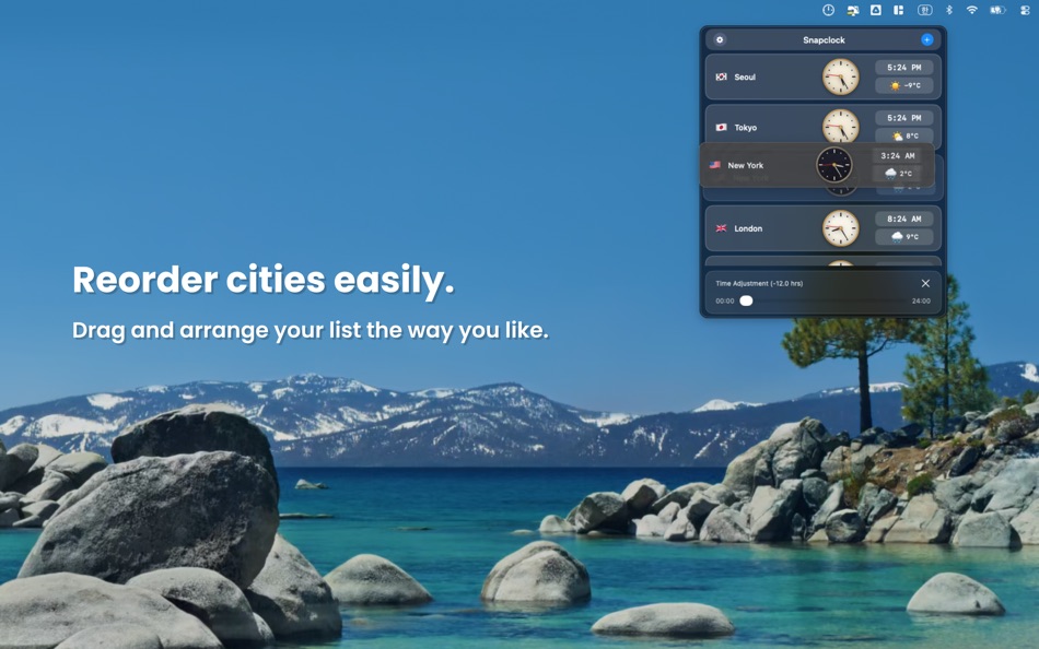 #2. Snapclock – World Clock (macOS) By: HoJin Lee