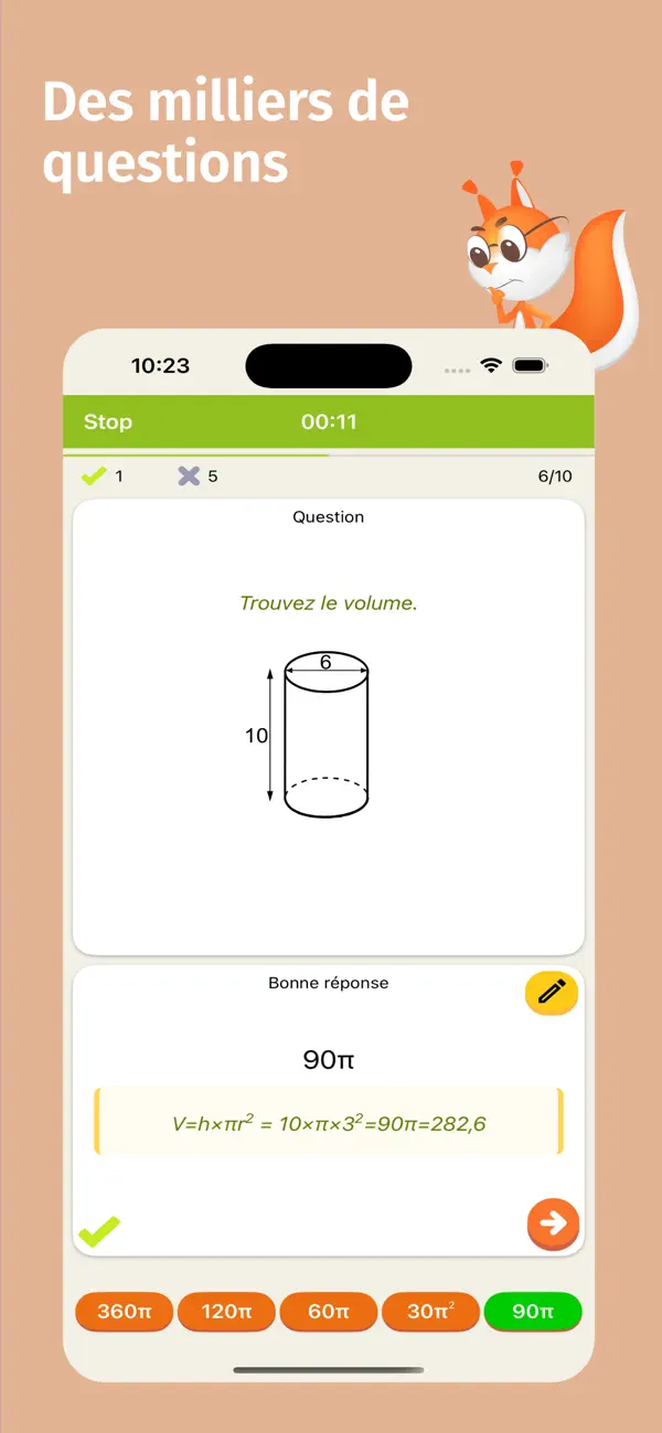 Screenshot #2 pour Mathématiques Pro : Exercices