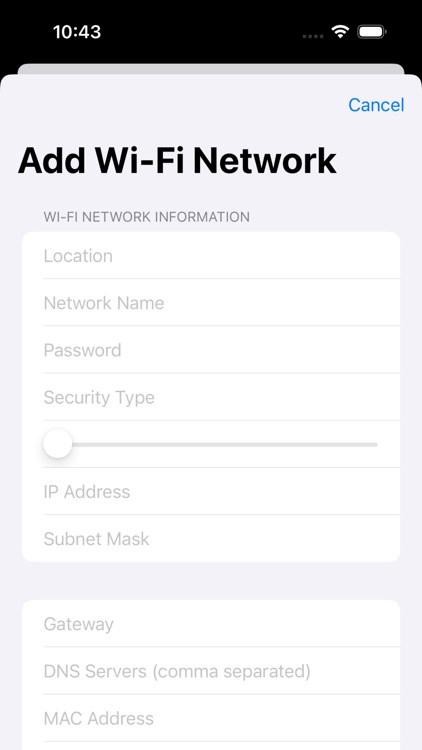 Wifi Network List