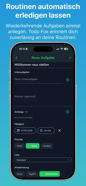 Todo Fox – Aufgabenliste screenshot 3