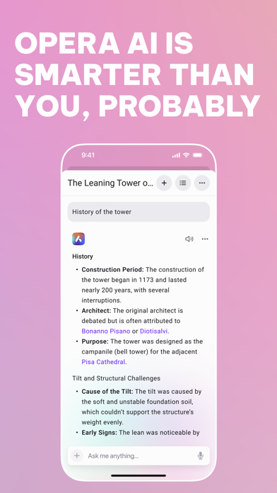 Opera: AI browser with VPN screenshot 7