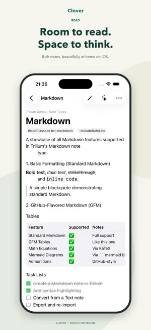 Clover: Notes for Trilium screenshot 4