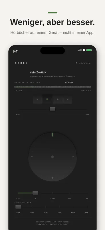 Codex — Audiobook Player screenshot 1 of 7