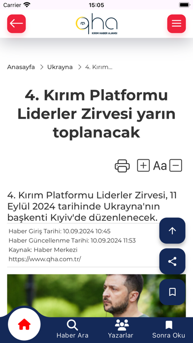 Kırım Haber Ajansı Screenshot