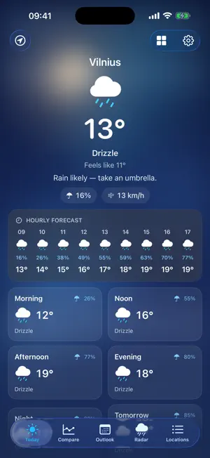 Tempe – Weather comparison screenshot 2