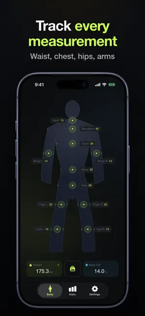 Body Tracker: Measurements Log screenshot 1