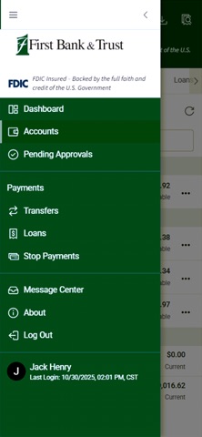 First Bank & Trust Treasury Screenshot 1 of 3