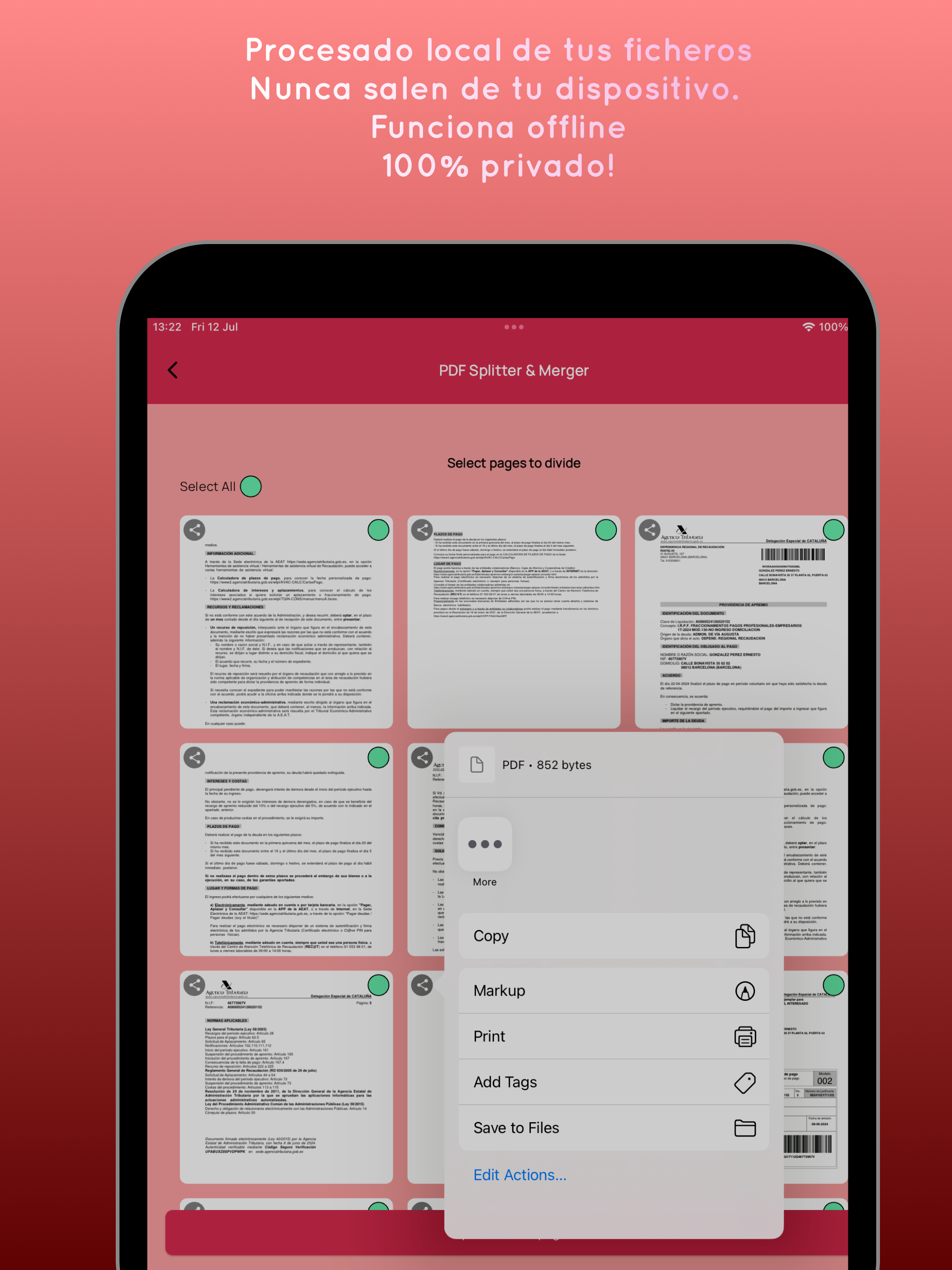 Split PDF Merger