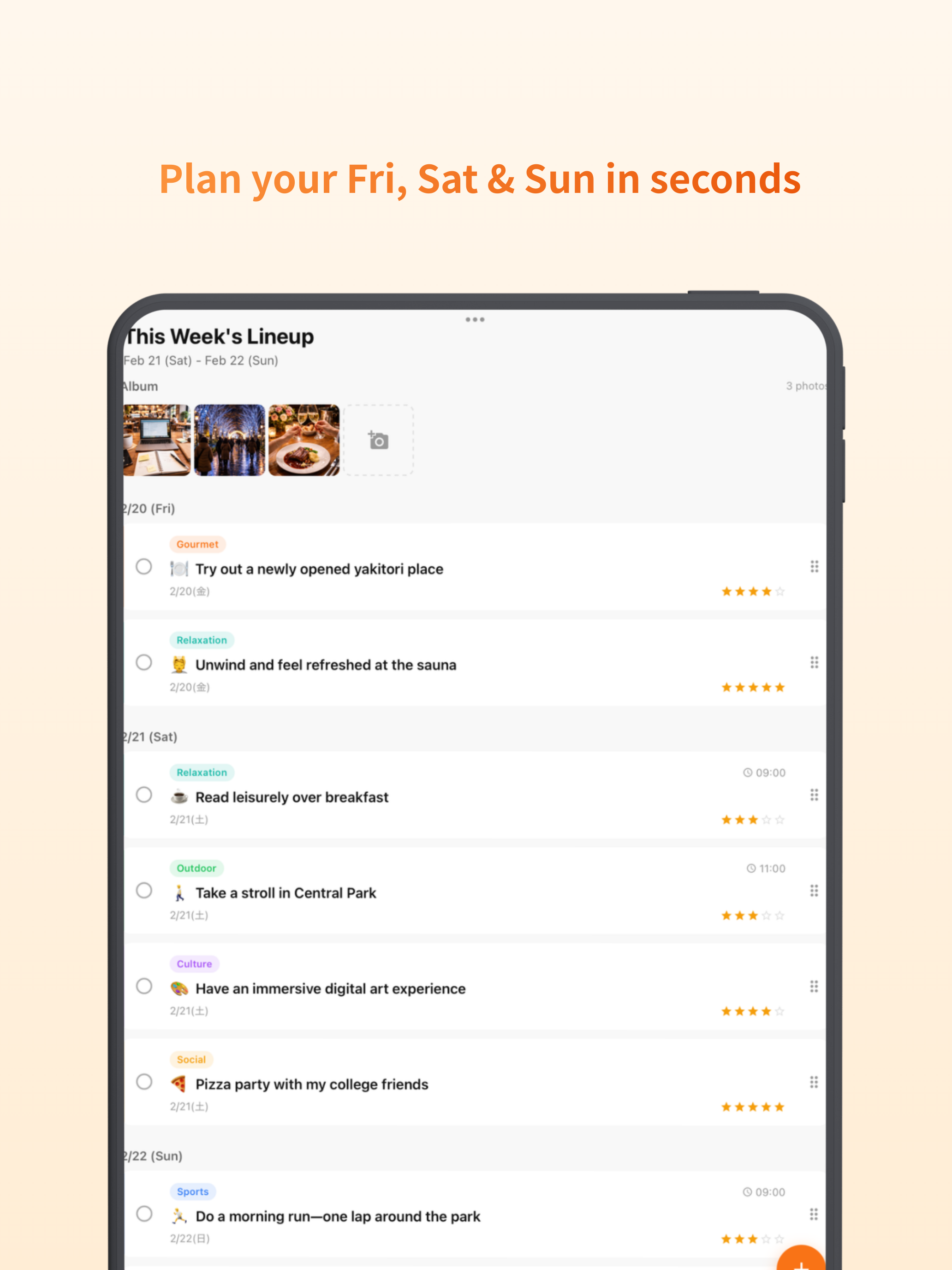 Good Weekends! - Plan & Enjoy