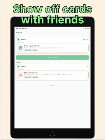 HealthDeck: Habit Card Game iPad screenshot