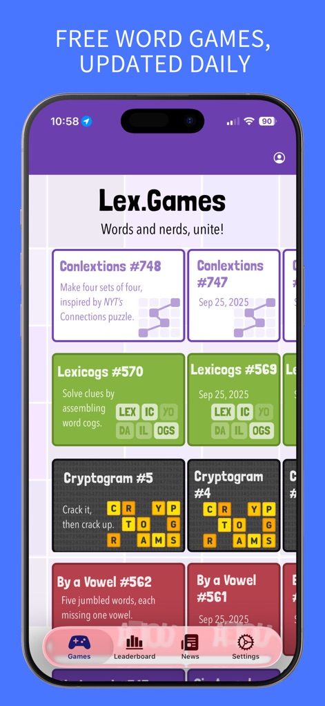 Lex.Games: Daily Word Games - Games App | MWM