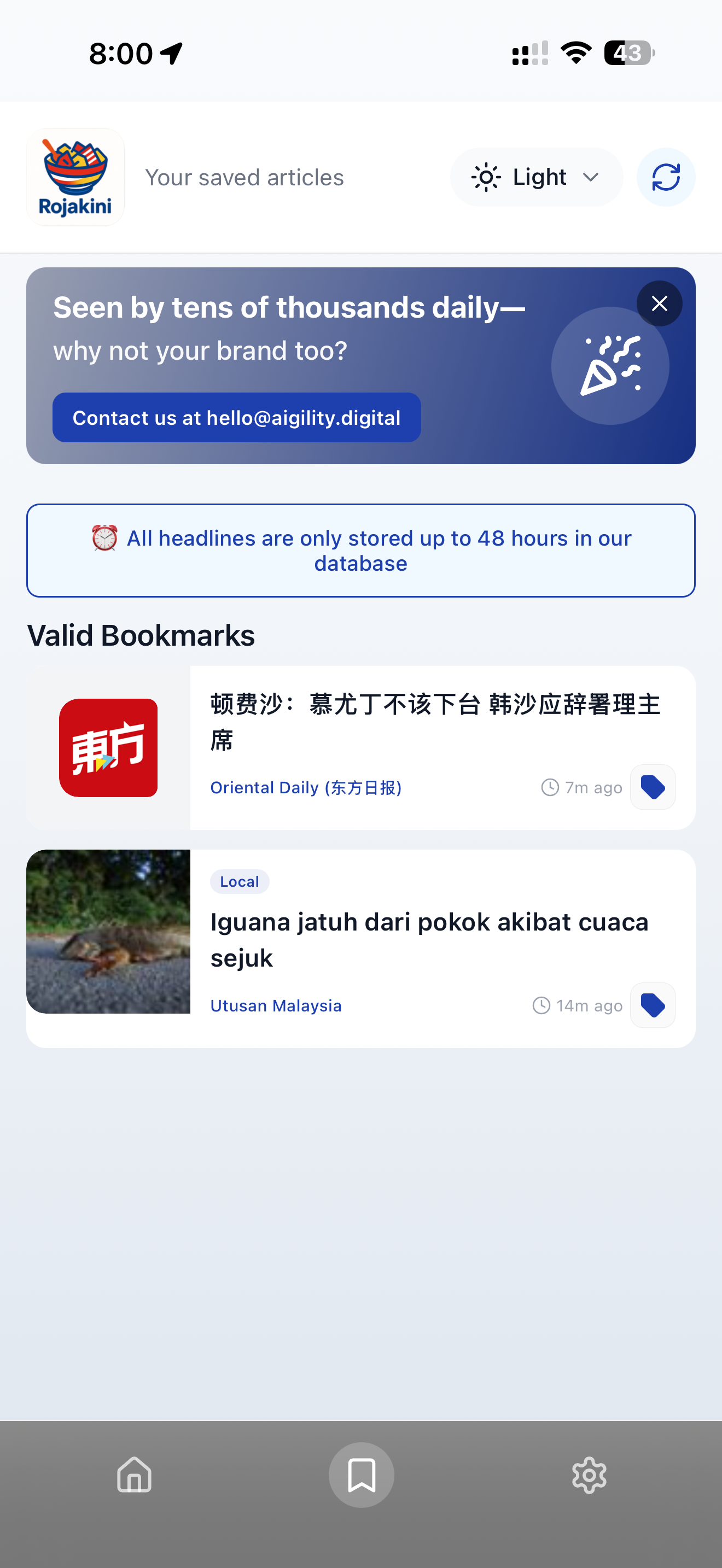 Rojakini - Malaysian Headlines screenshot 4