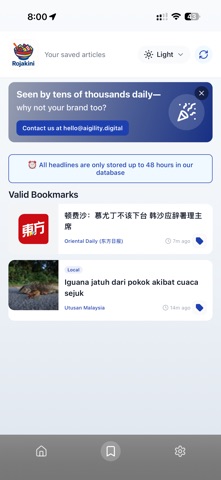 Rojakini - Malaysian Headlines screenshot