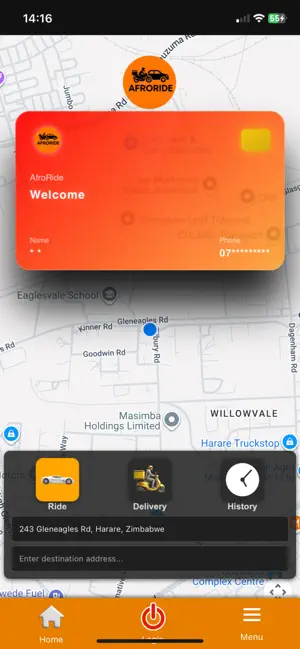 Afroride screenshot 1