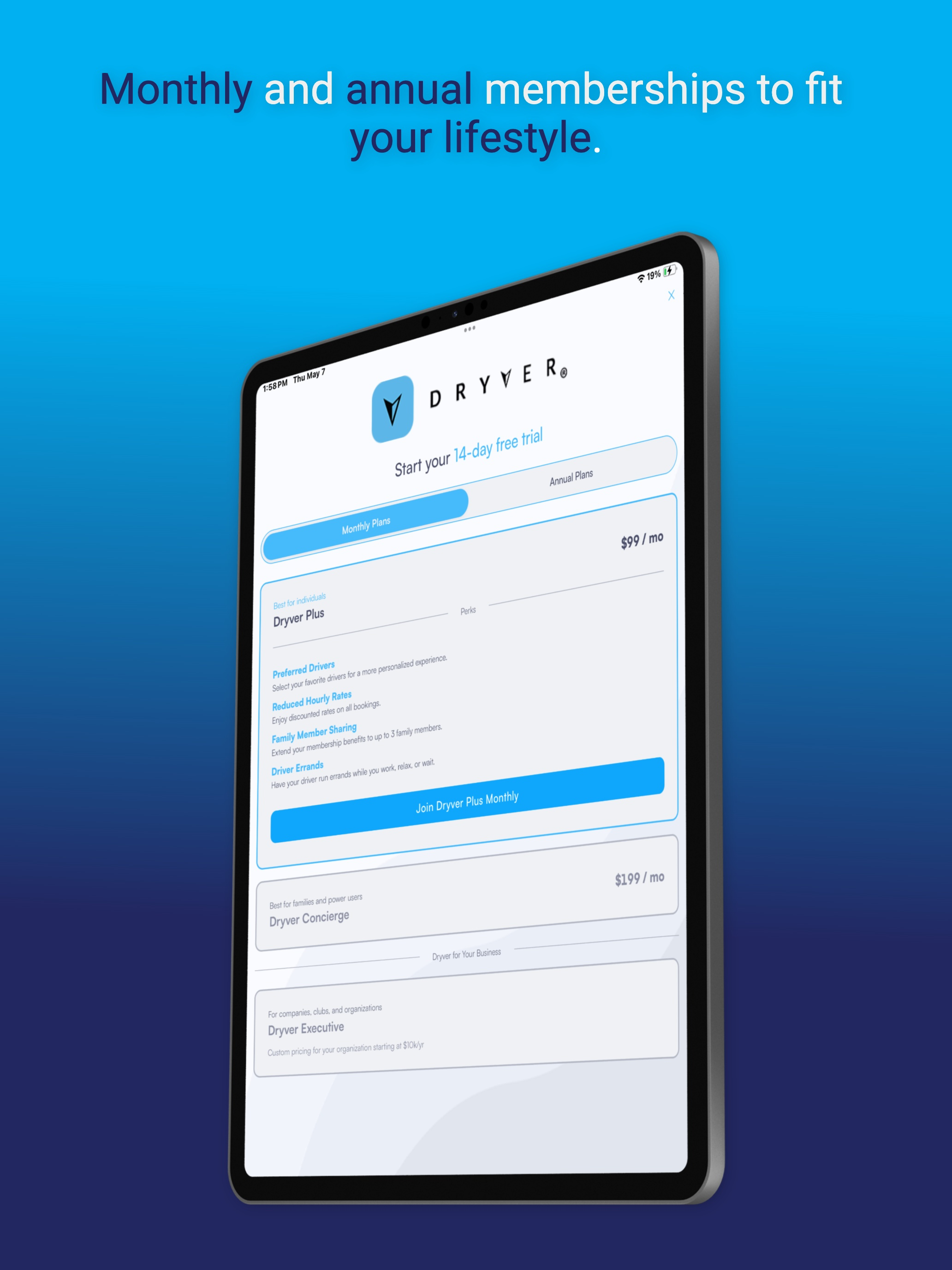Dryver Personal Hourly Driver