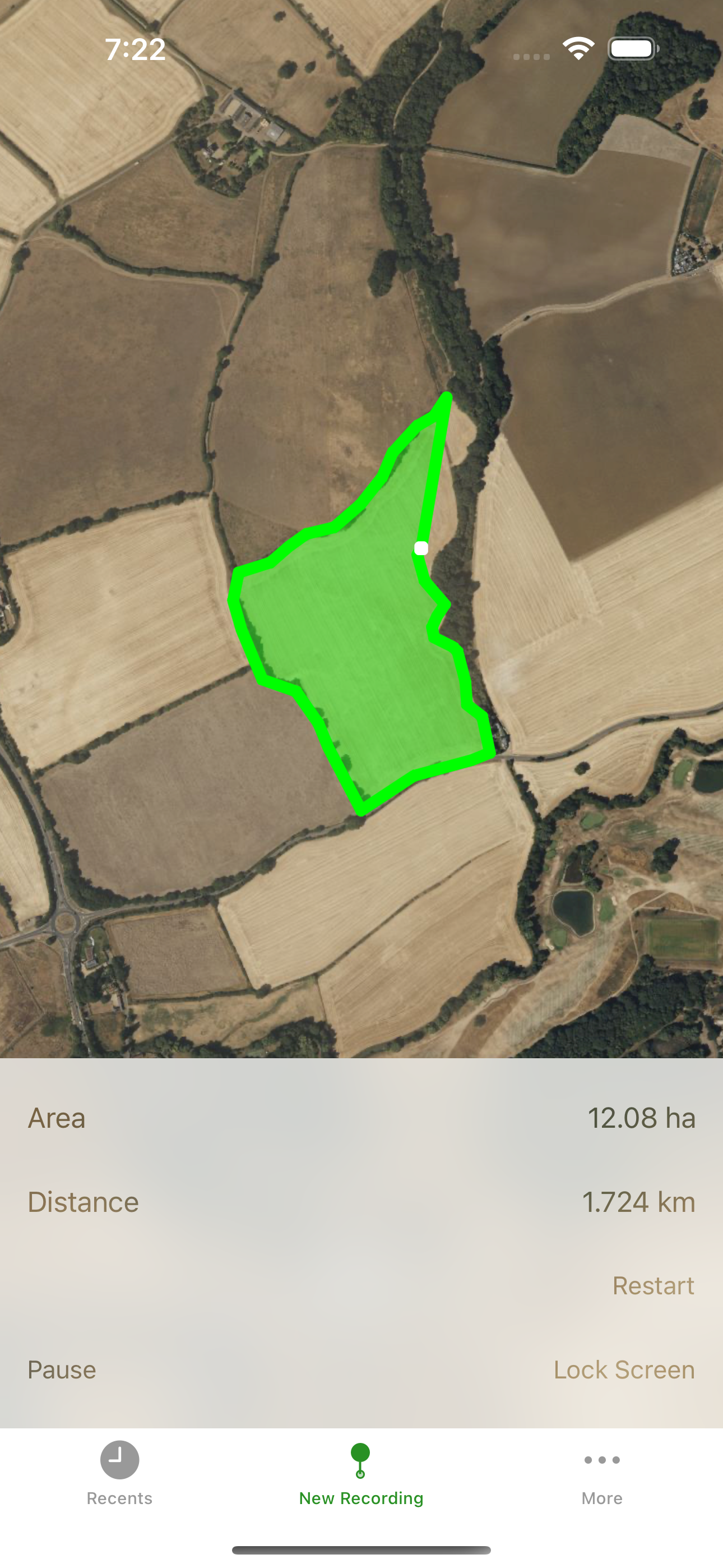 Hectare field area measure GPS