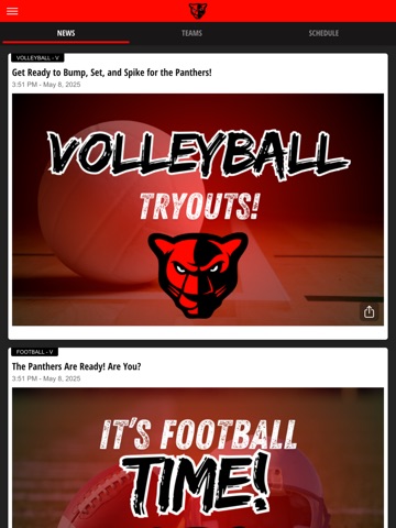 Concordia Panthers iPad screenshot