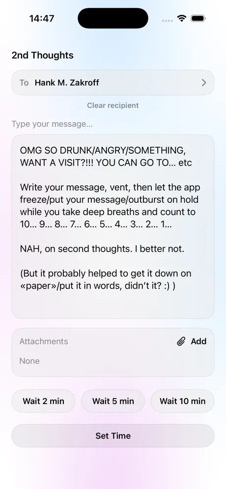 2nd Thoughts screenshot 2