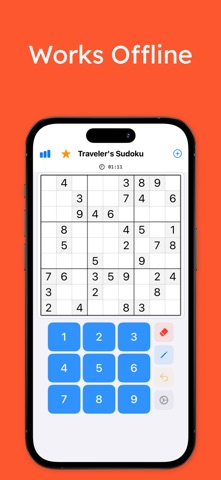 Traveler's Sudoku screenshot