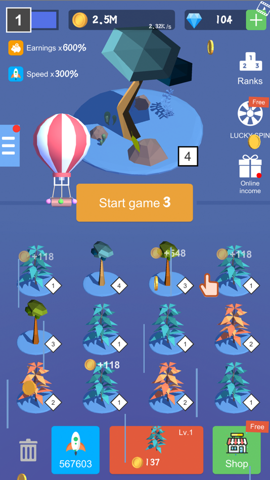 #1. Tree Plant - Best Merge Games (iOS) De: 鹏 郑