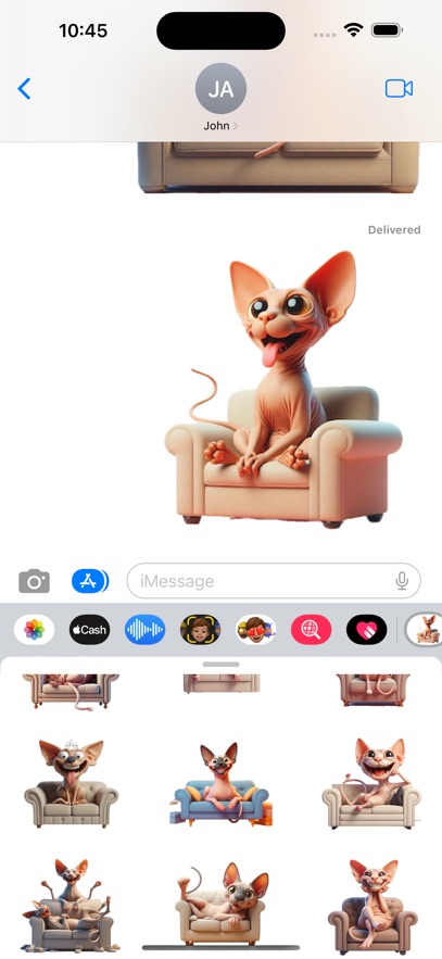 Sphynx Cat Couch Stickers