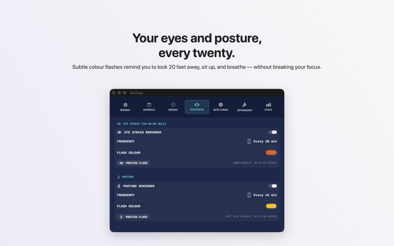 BlinkAway: Micro Breaks screenshot