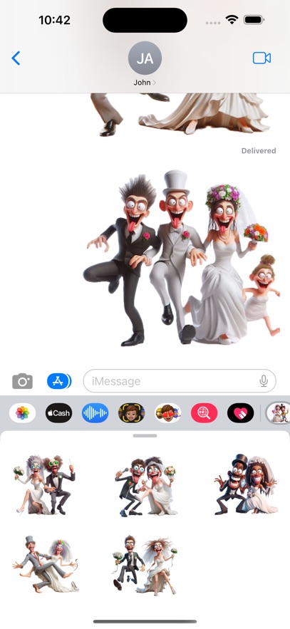 Wacky Wedding Stickers
