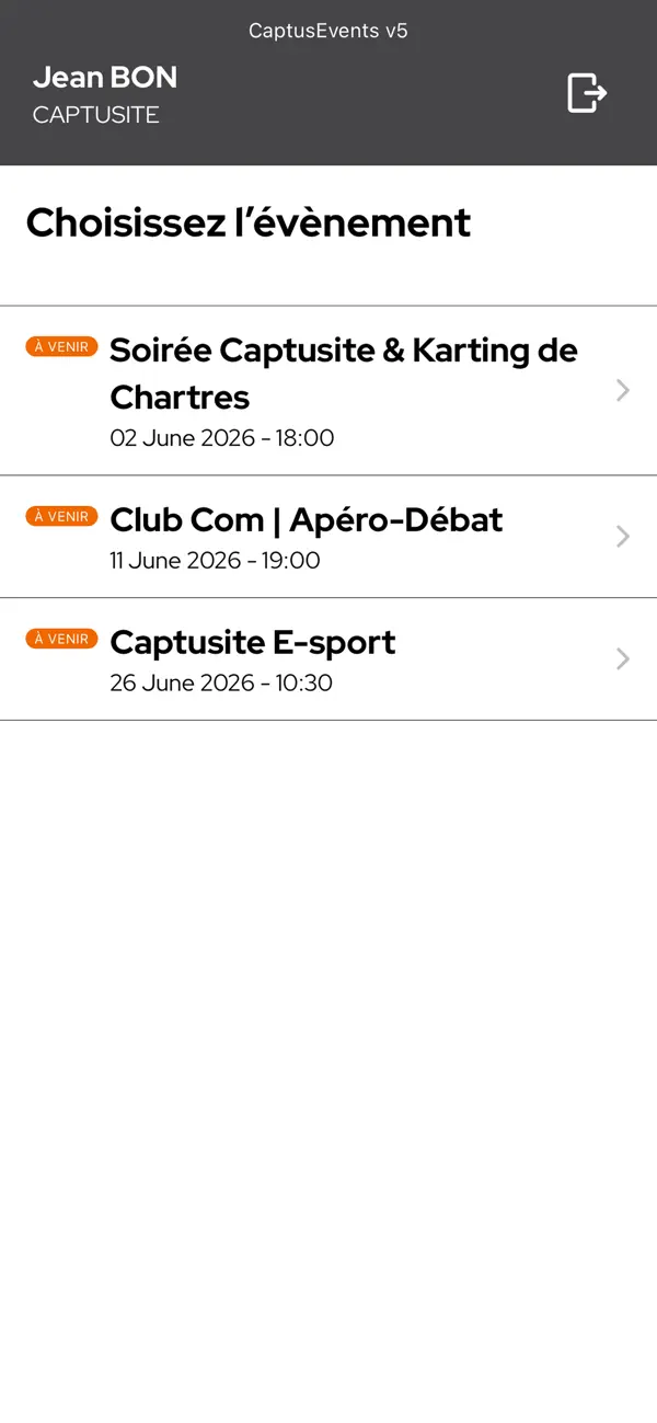Screenshot #1 pour Captus Events v5