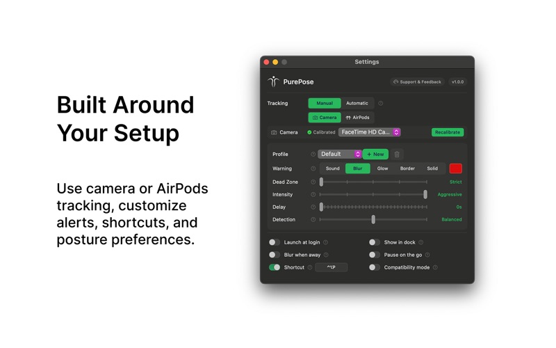 PurePose: AI Posture Monitor iPhone screenshot