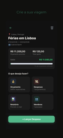 TripBudget - Viagem Planejada screenshot