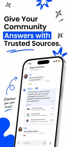 ZYNC: AI Chat & Communities iPhone screenshot
