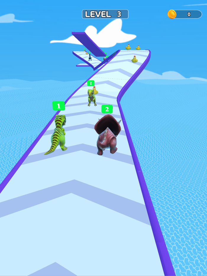 Merge Dinosaurs Run Battle