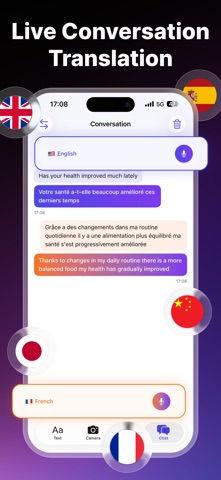 Translate AI: Voice & Camera iPhone screenshot