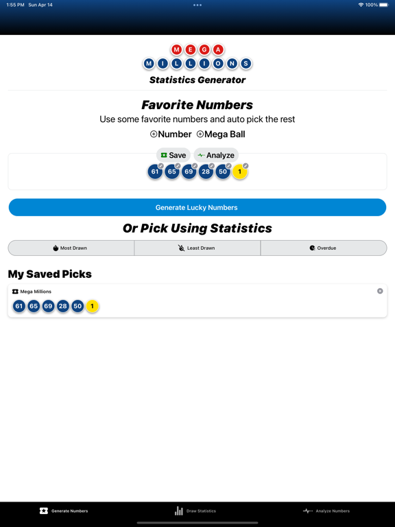 Mega Millions Statistics Picks
