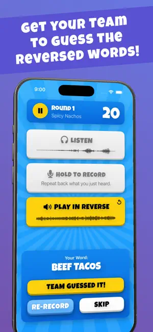 Reverse It! Audio Party Game screenshot 2