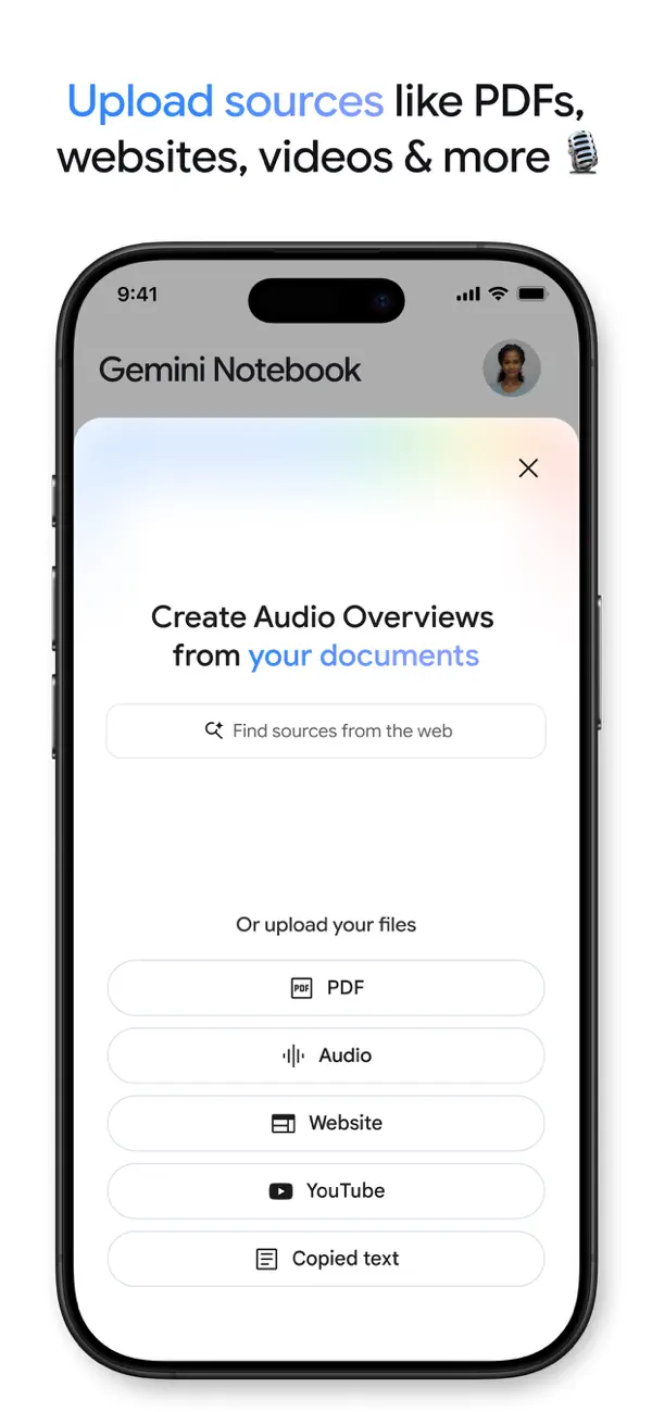 Google NotebookLM iPhone App Screenshot 3 – Produktivität
