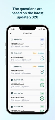 AZ-900 Exam Simulator iPhone screenshot