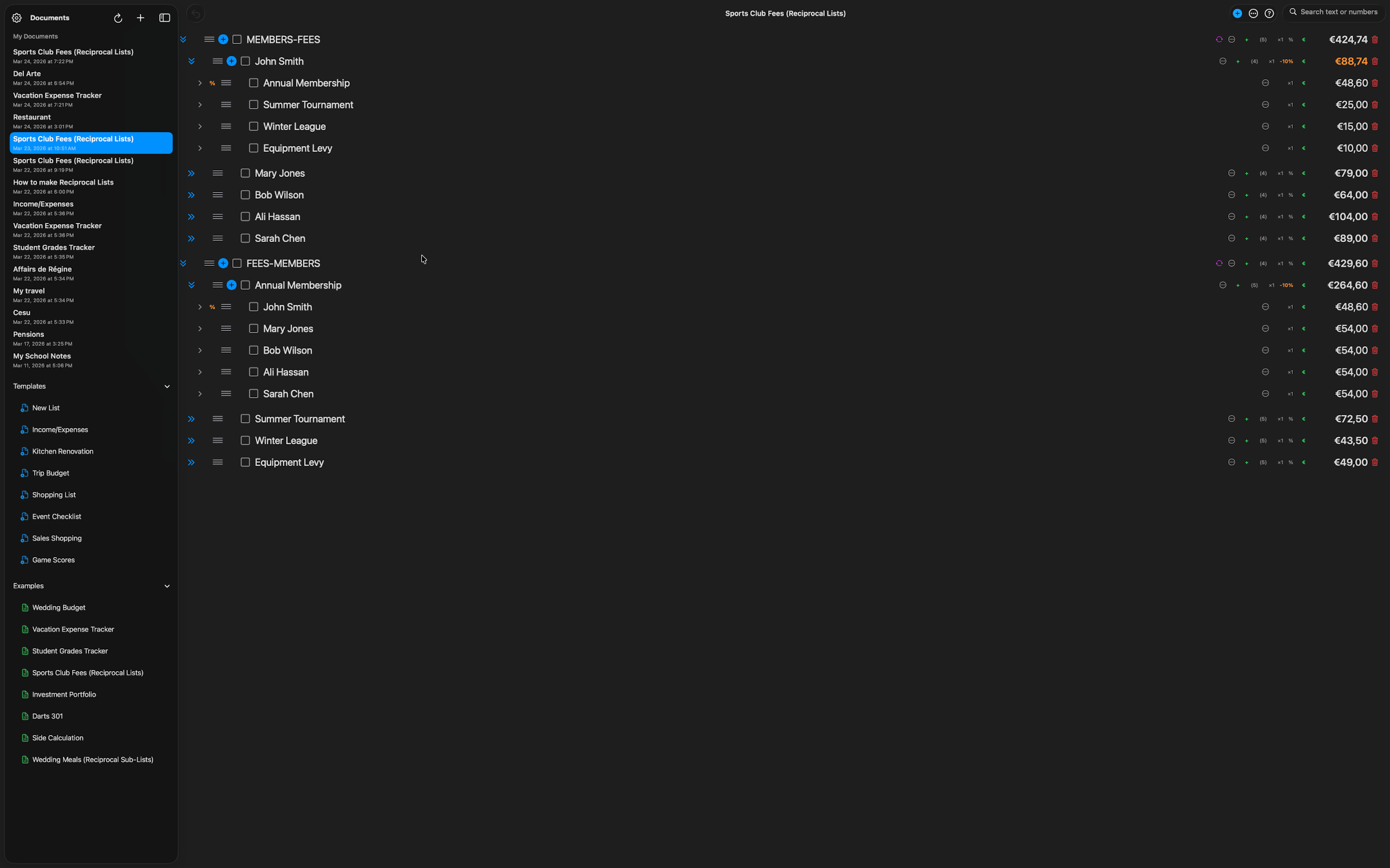 SpreadLists screenshot 13