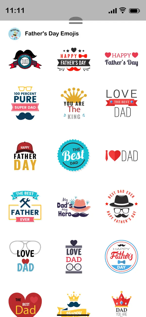 Screenshot #2 pour Father's Day Emojis