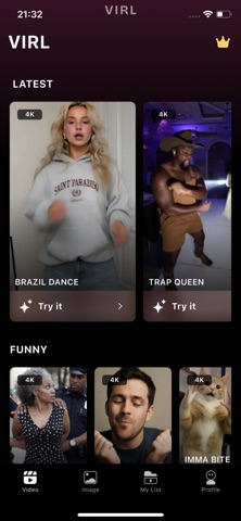 VIRL AI VIDEO PHOTO PRANK EDIT iPhone screenshot