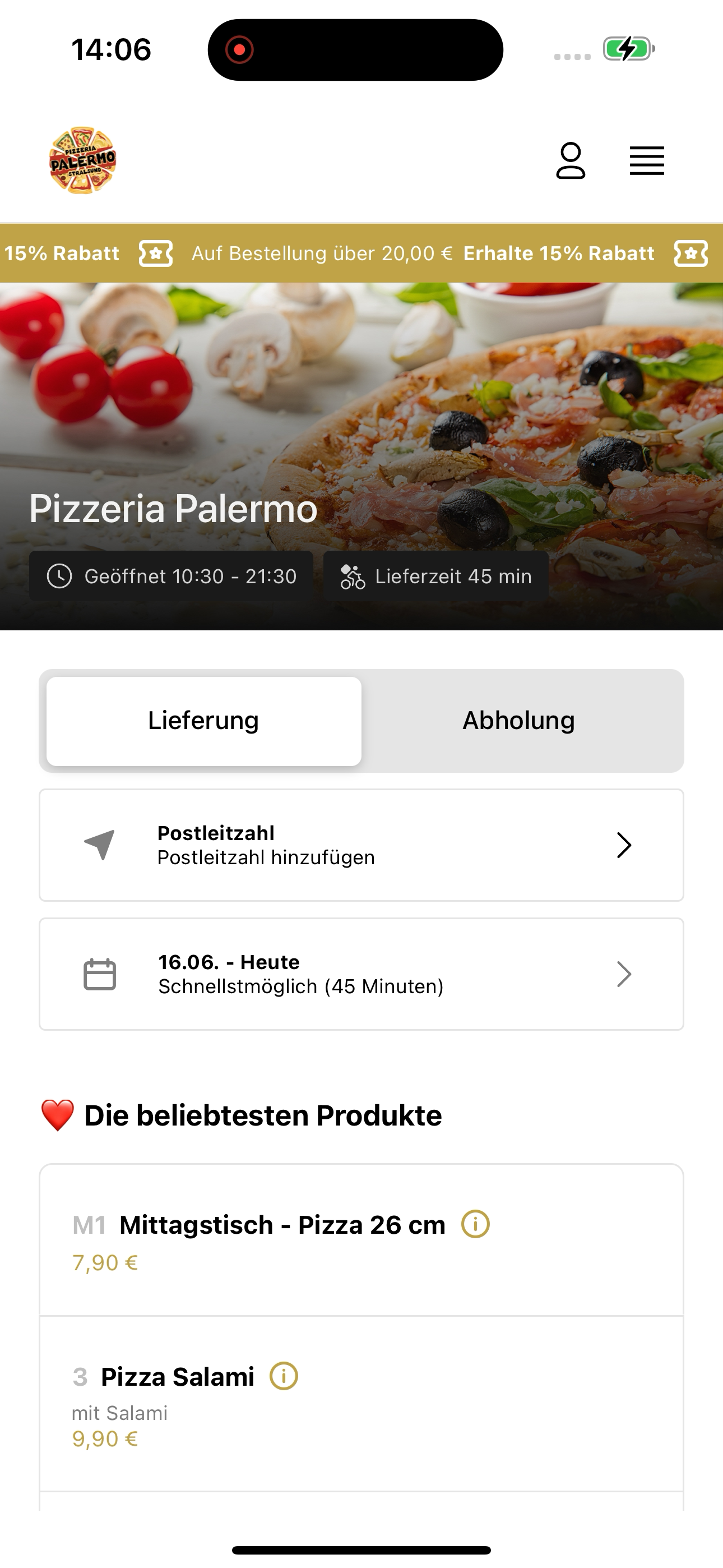 Pizzeria Palermo DE screenshot 3