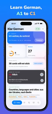 Klar: German Learning App screenshot 1