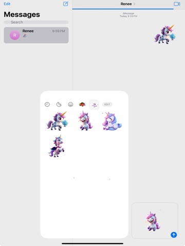 Galaxy Unicorn Stickers iPad screenshot