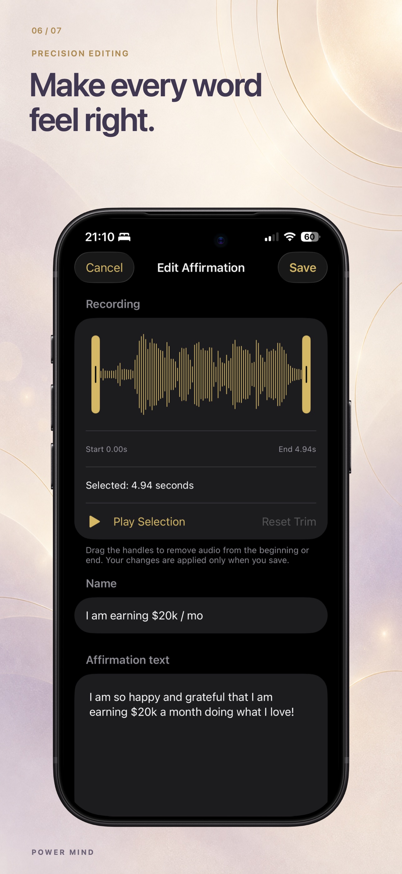 Screenshot 6 of Power Mind: Voice Affirmations