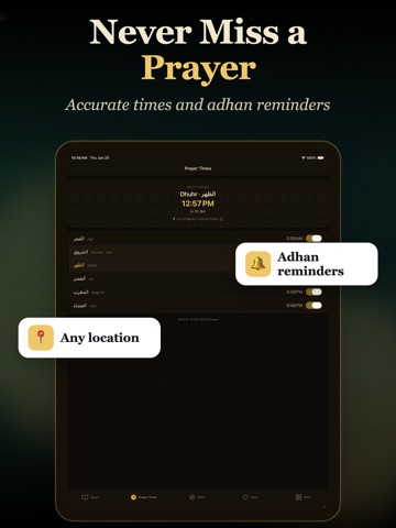 Siraj: Quran & Prayer iPad screenshot