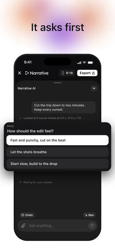 Narrative: AI Video Editor screenshot 2 of 4