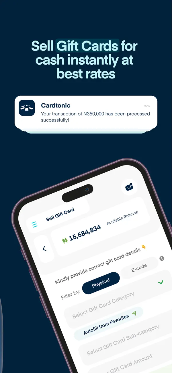 Screenshot #3 pour Cardtonic: Gift & Virtual Card